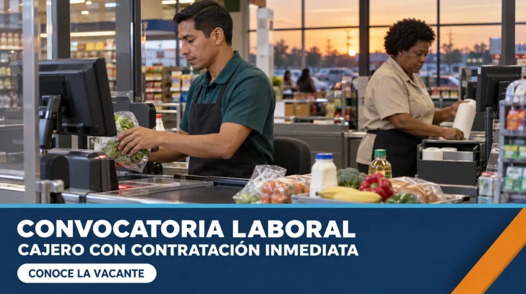 Cajero con contratación inmediata